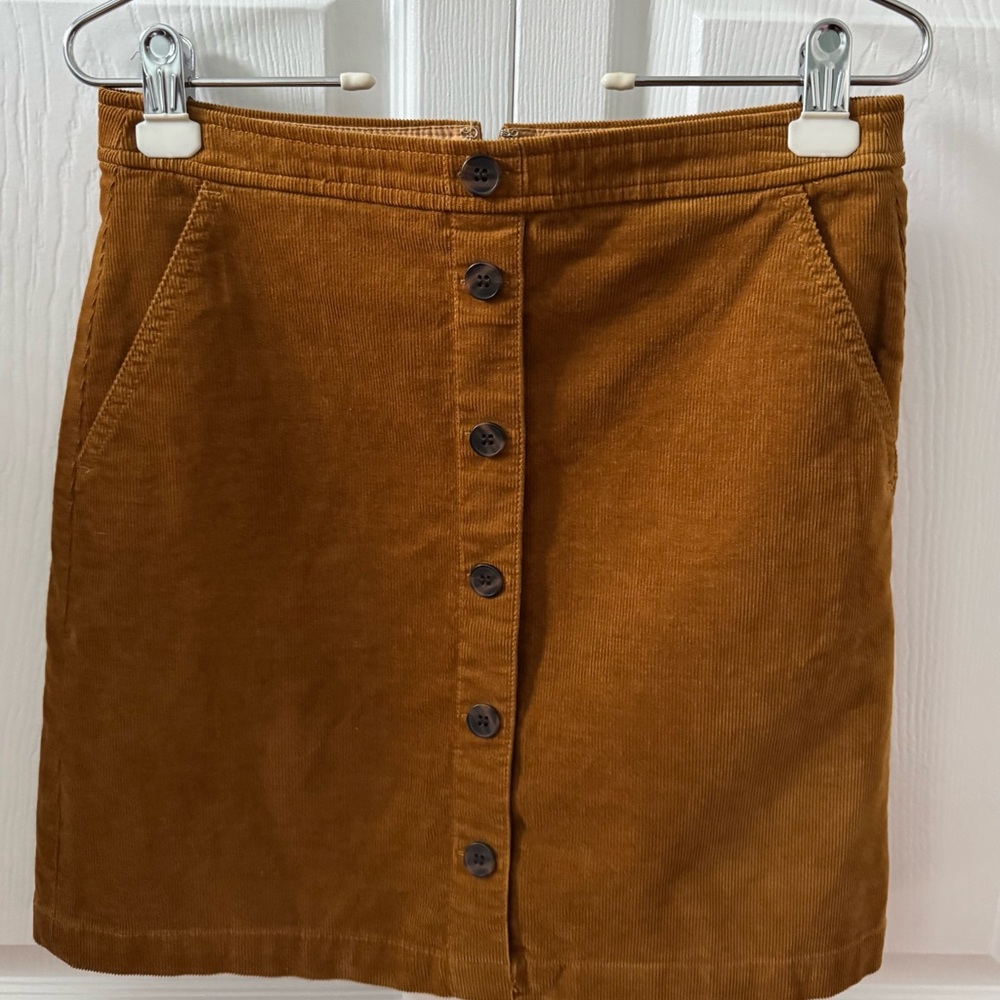 JCrew Button-Front Corduroy Skirt (2 -NWT)